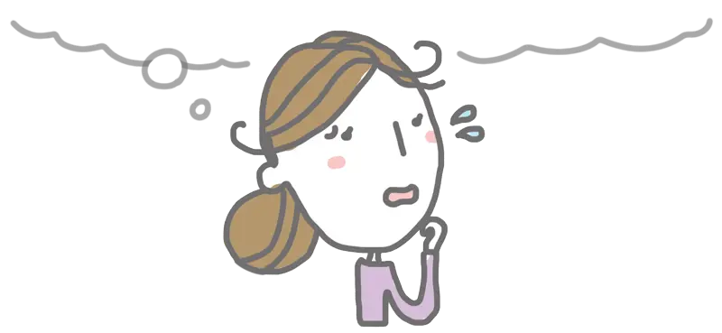 心配するお母さんのイラスト