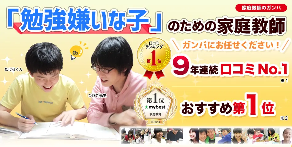 勉強嫌いな子専門　家庭教師